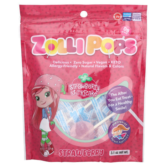 Zollipops-Strawberry Shortcake Pops-Strawberry -3.1 oz