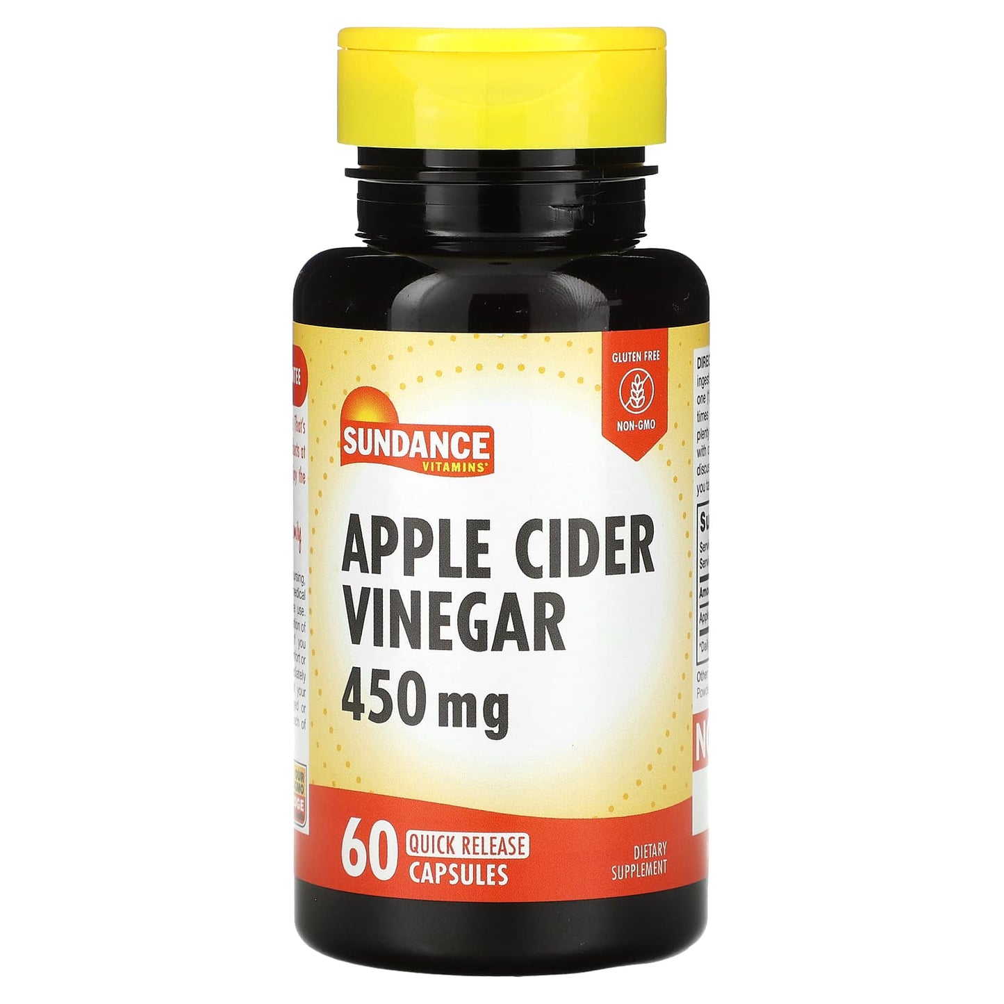 Sundance Vitamins-Apple Cider Vinegar-450 mg-60 Quick Release Capsules