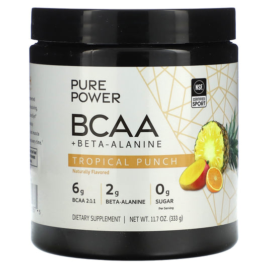 Dr. Mercola-Pure Power BCAA + Beta - Alanine-Tropical Punch-11.7 oz (333 g)