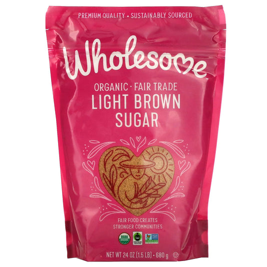 Wholesome Sweeteners-Organic Light Brown Sugar-1.5 lb (680 g)