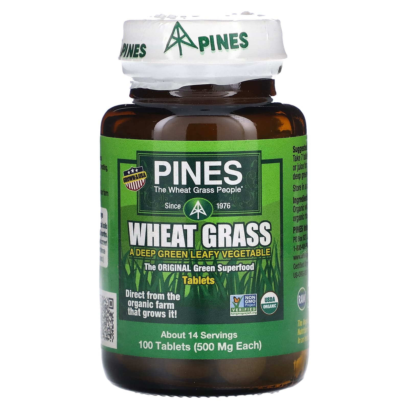 Pines International-Wheat Grass-100 Tablets