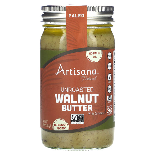 Artisana-Natural-Unroasted Walnut Butter with Cashews-14 oz (397 g)