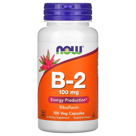 NOW Foods-B-2-100 mg-100 Veg Capsules