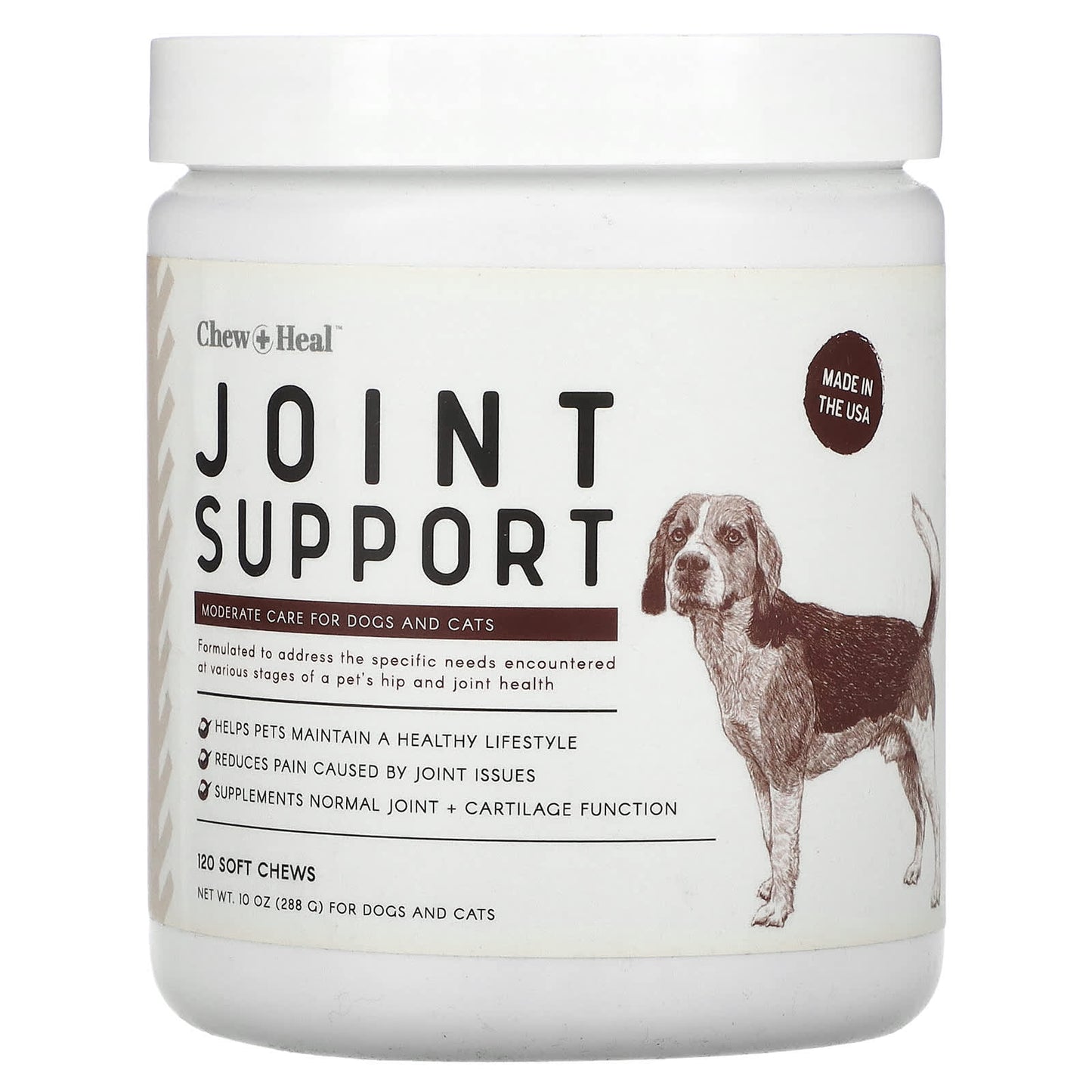 Chew + Heal-Joint Support-For Dogs and Cats-120 Soft Chews-10 oz (288 g)