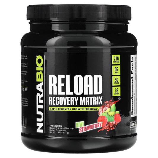 NutraBio-Reload Recovery Matrix-Kiwi Strawberry-1.81 lb (821 g)