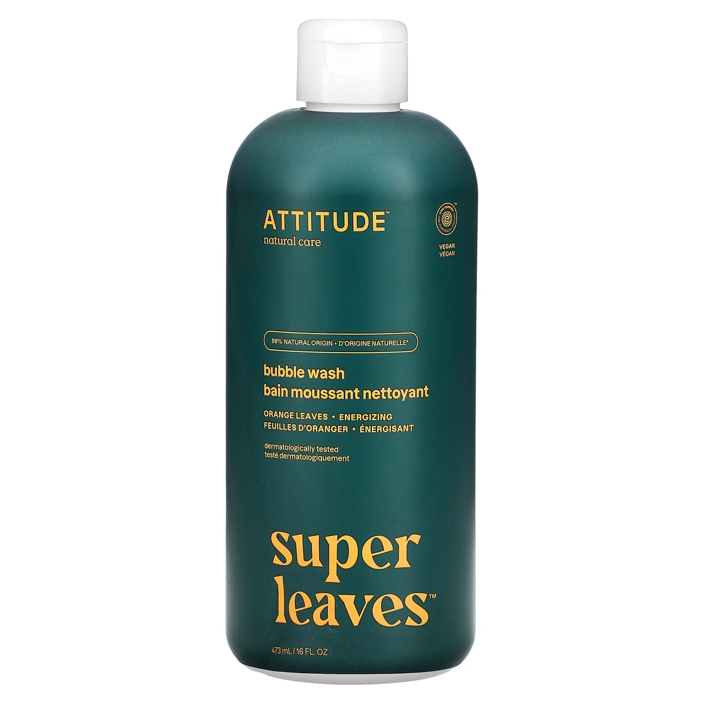 ATTITUDE-Super Leaves-Bubble Wash-Orange Leaves-16 fl oz (473 ml)