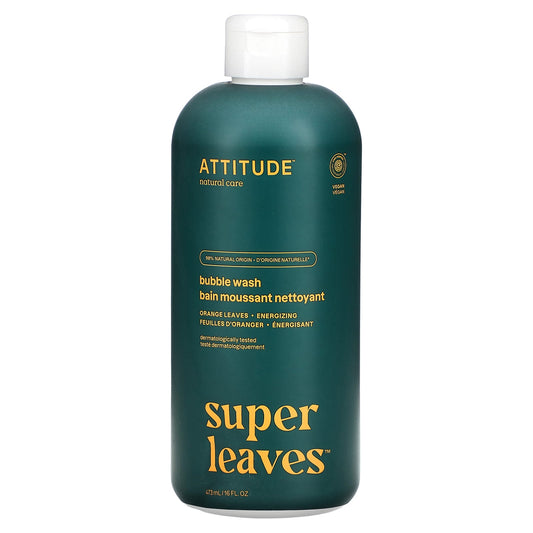 ATTITUDE-Super Leaves-Bubble Wash-Orange Leaves-16 fl oz (473 ml)