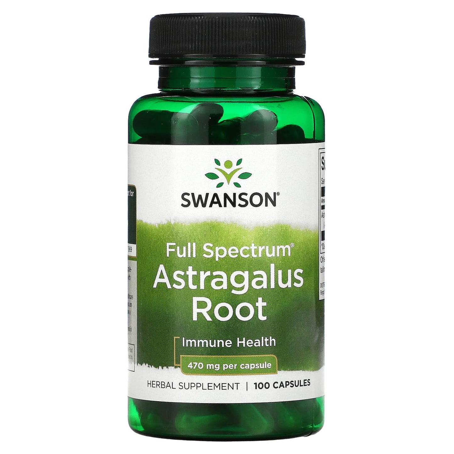 Swanson-Full Spectrum Astragalus Root-470 mg-100 Capsules