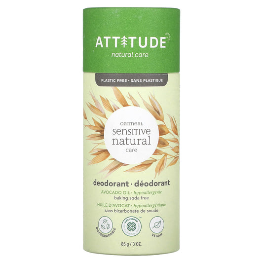 ATTITUDE-Oatmeal Sensitive Natural Care-Deodorant-Avocado Oil-3 oz (85 g)