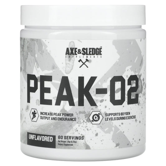 Axe & Sledge Supplements-Basics-Peak-02-Unflavored-4.23 oz (120 g)