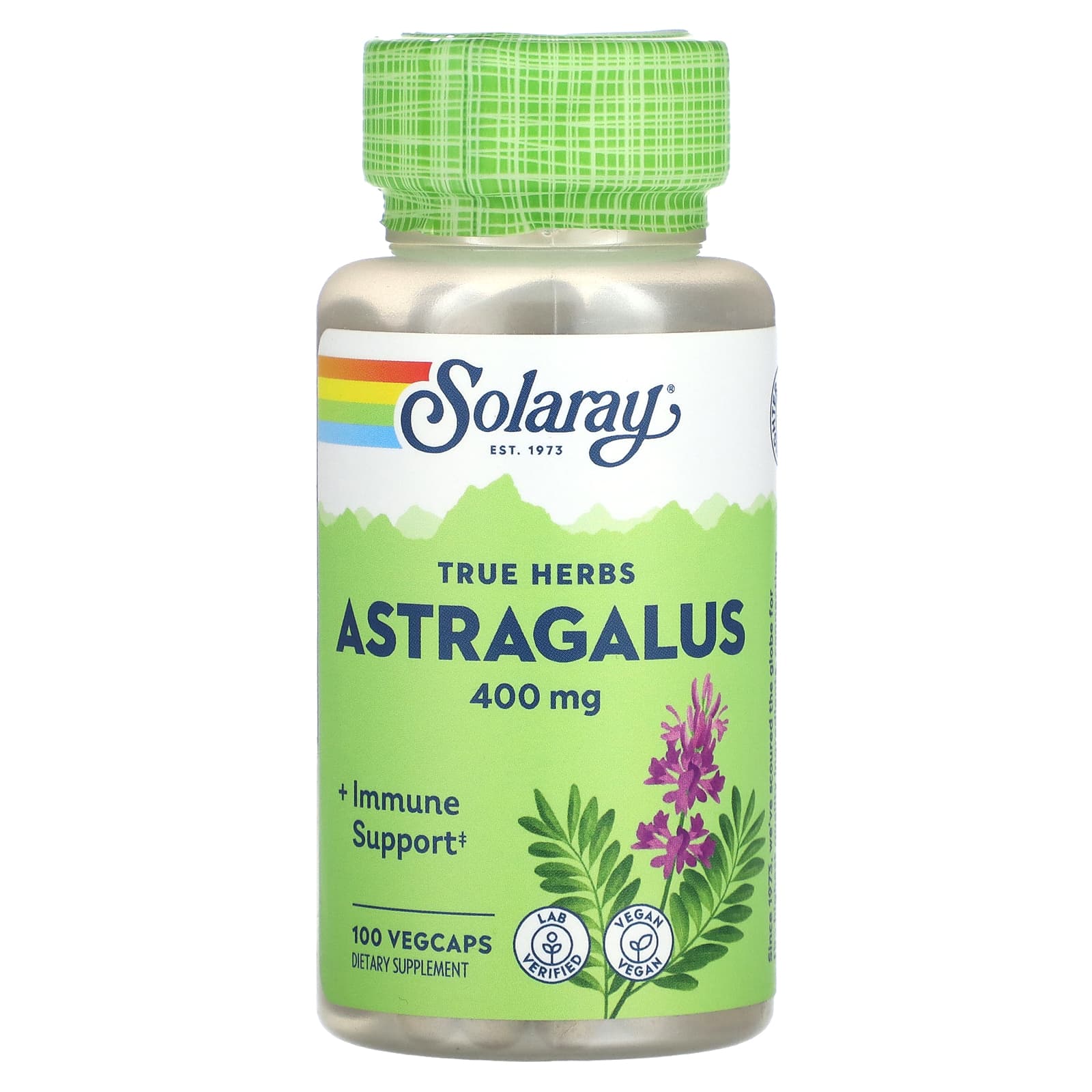 Solaray-True Herbs-Astragalus-400 mg -100 VegCaps