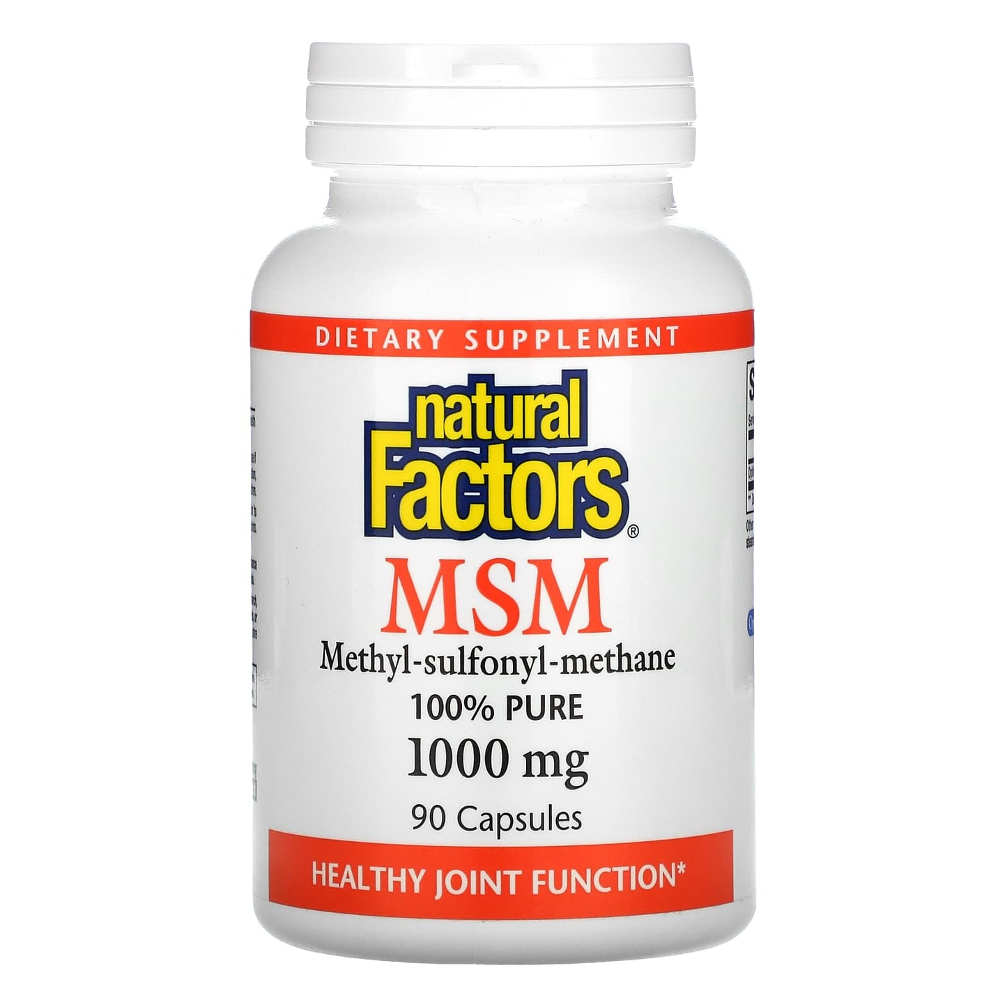 Natural Factors-MSM-1,000 mg-90 Capsules