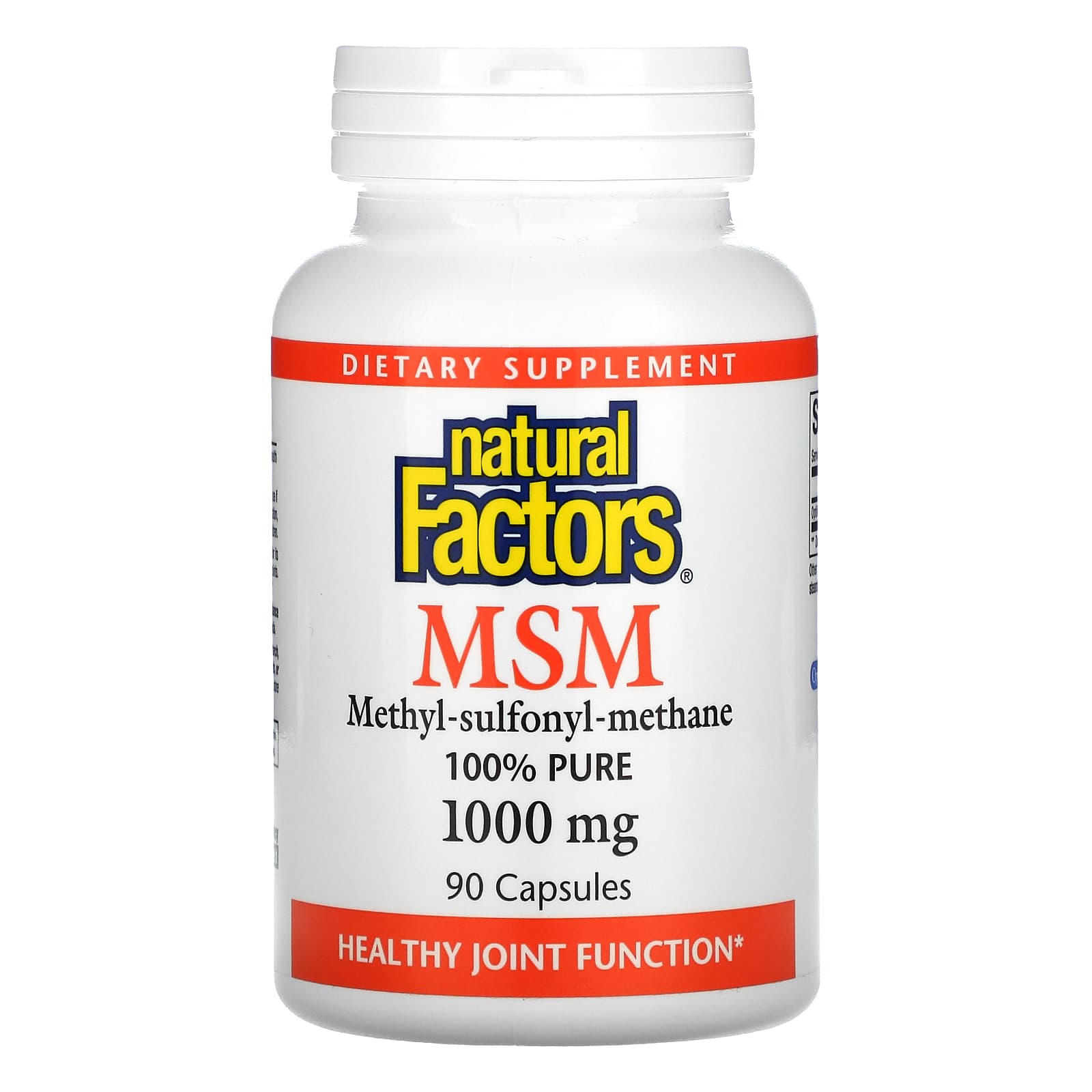 Natural Factors-MSM-1,000 mg-90 Capsules