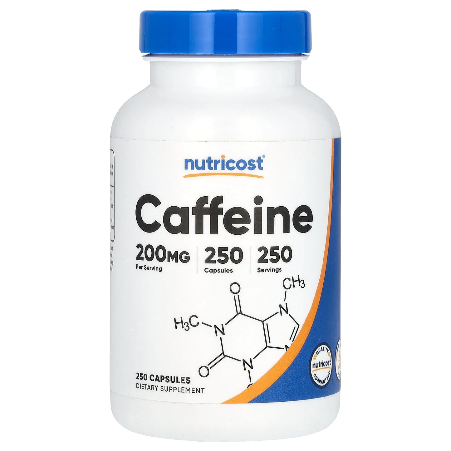 Nutricost-Caffeine -200 mg -250 Capsules