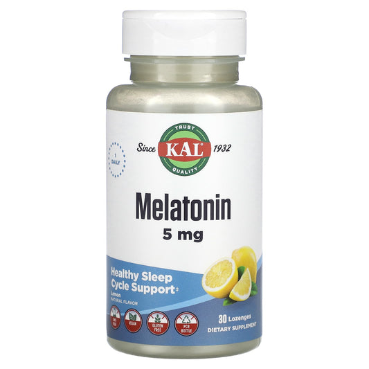 KAL-Melatonin-Lemon-5 mg-30 Lozenges