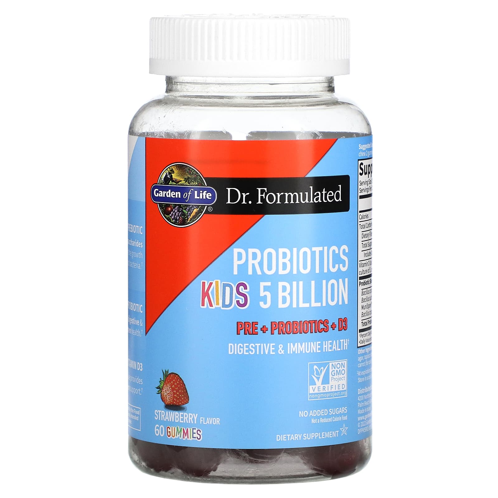 Garden of Life-Probiotics Kids. Strawberry-5 Billion-60 Gummies