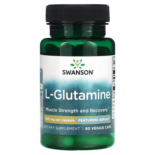 Swanson-L-Glutamine-500 mg-60 Veggie Caps