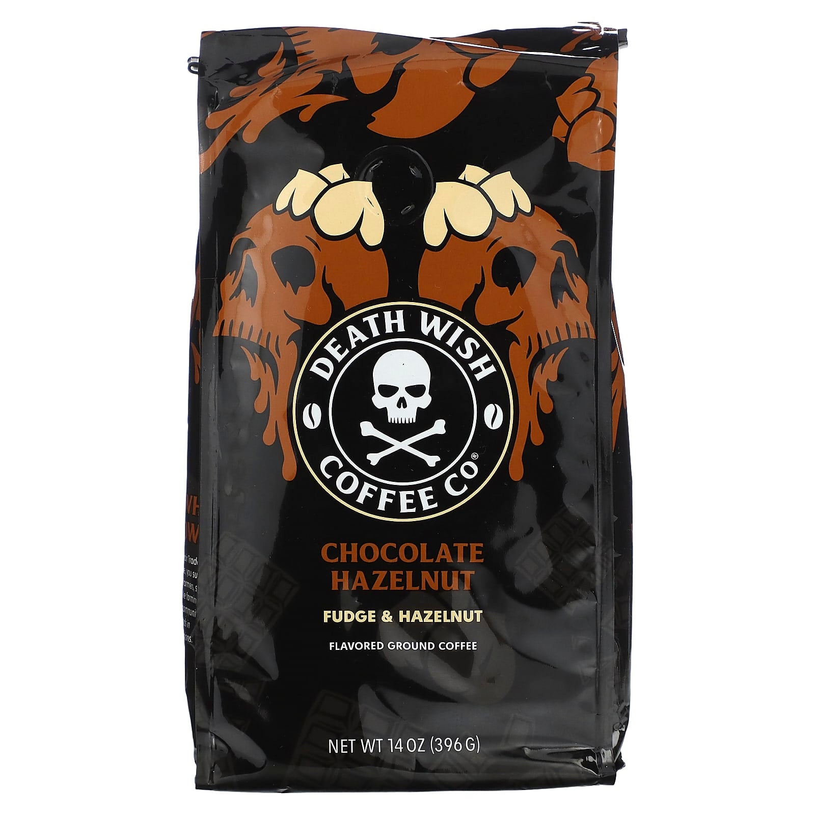 Death Wish Coffee-Flavored Coffee-Ground-Chocolate Hazelnut-14 oz (396 g)