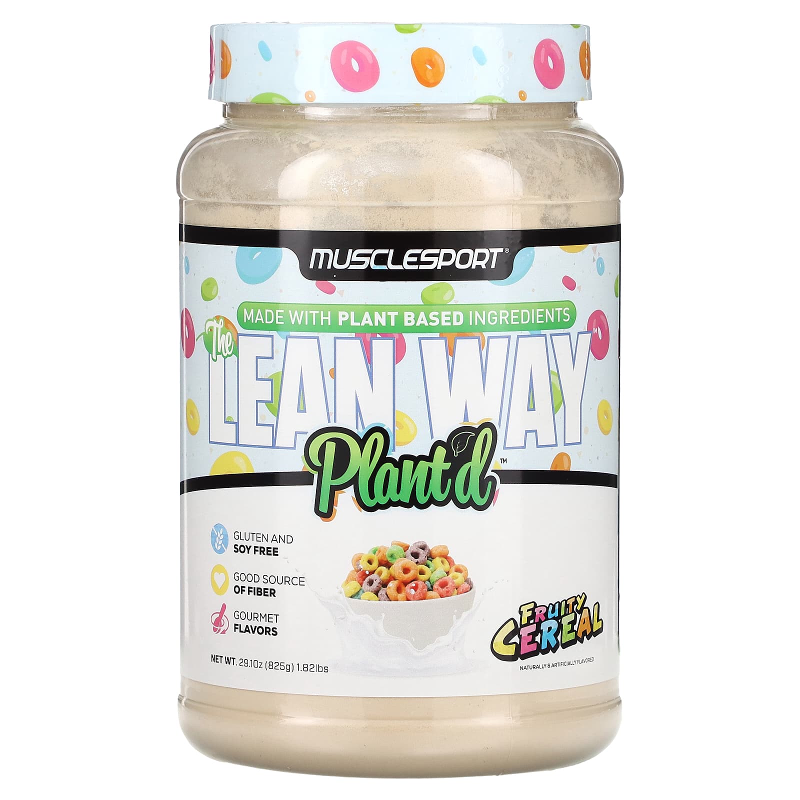 MuscleSport-The Lean Way-Plant'd-Fruity Cereal-29.10 oz (825 g)