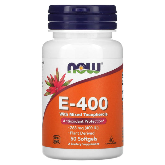 NOW Foods-E-400-268 mg (400 IU)-50 Softgels