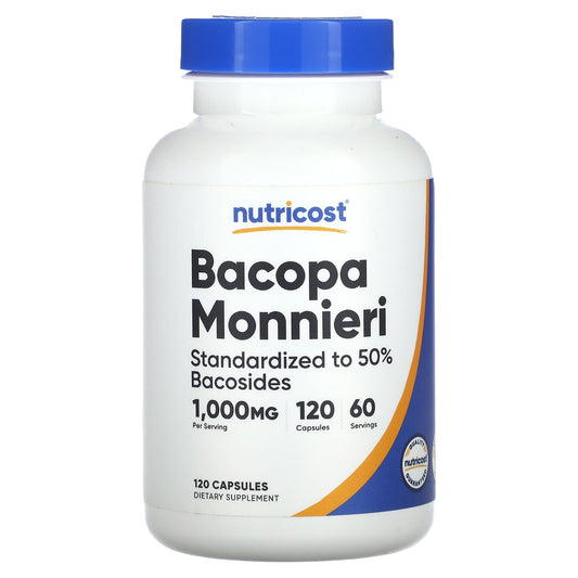 Nutricost-Bacopa Monnieri-1,000 mg -120 Capsules (500 mg per Capsule)