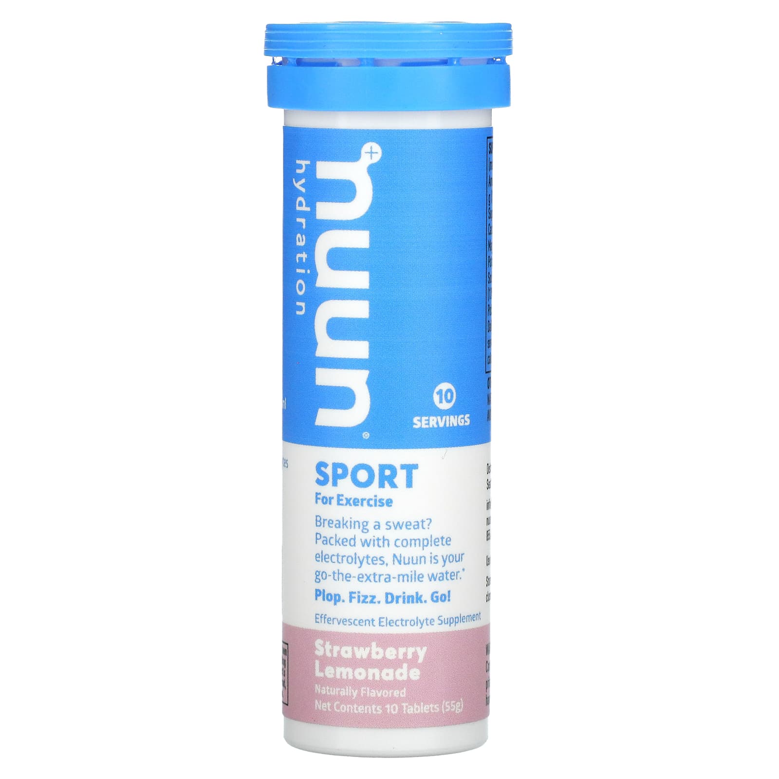 Nuun-Hydration-Sport-Effervescent Electrolyte Supplement-Strawberry Lemonade-10 Tablets