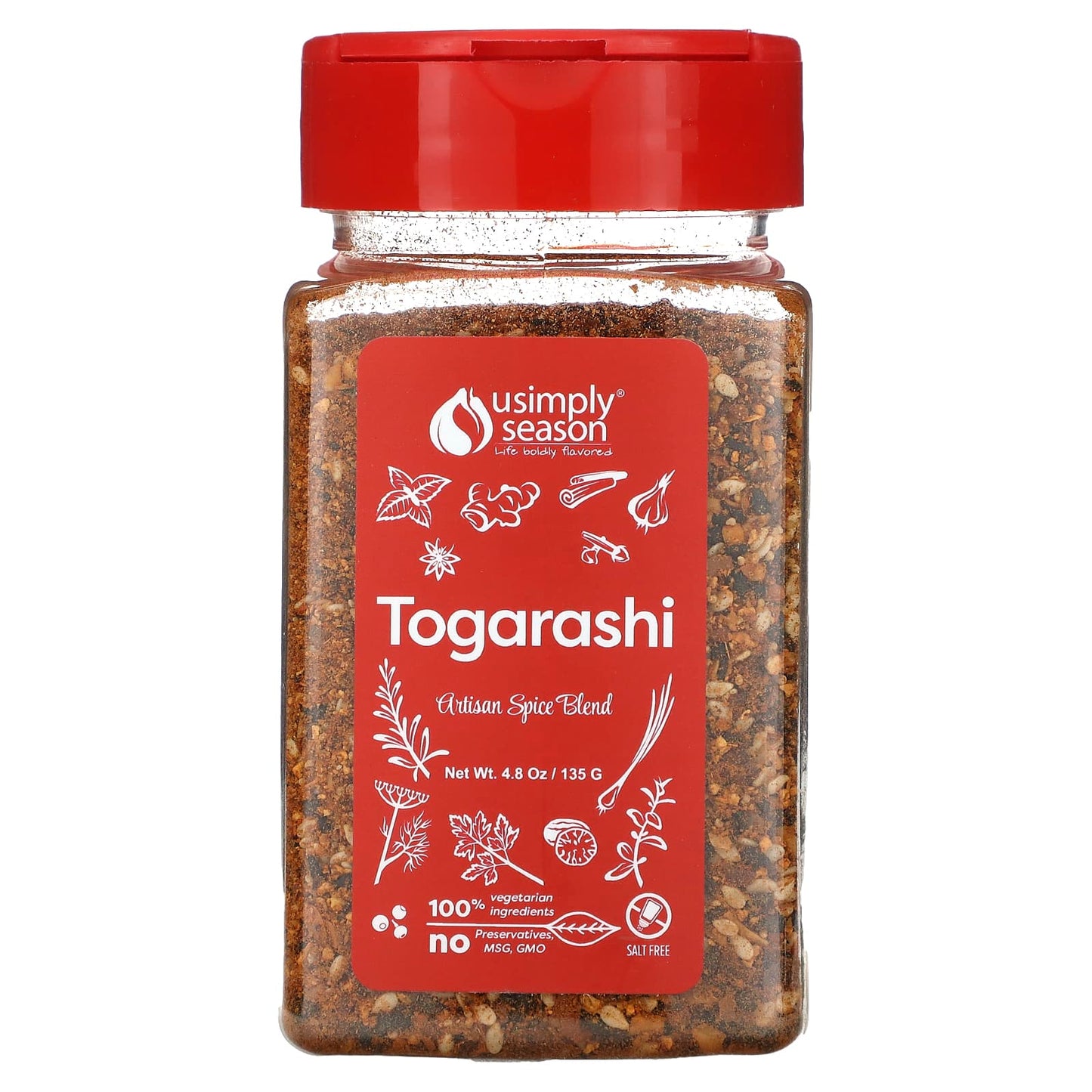 USimplySeason-Artisan Spice Blend-Togarashi-4.8 oz (135 g)