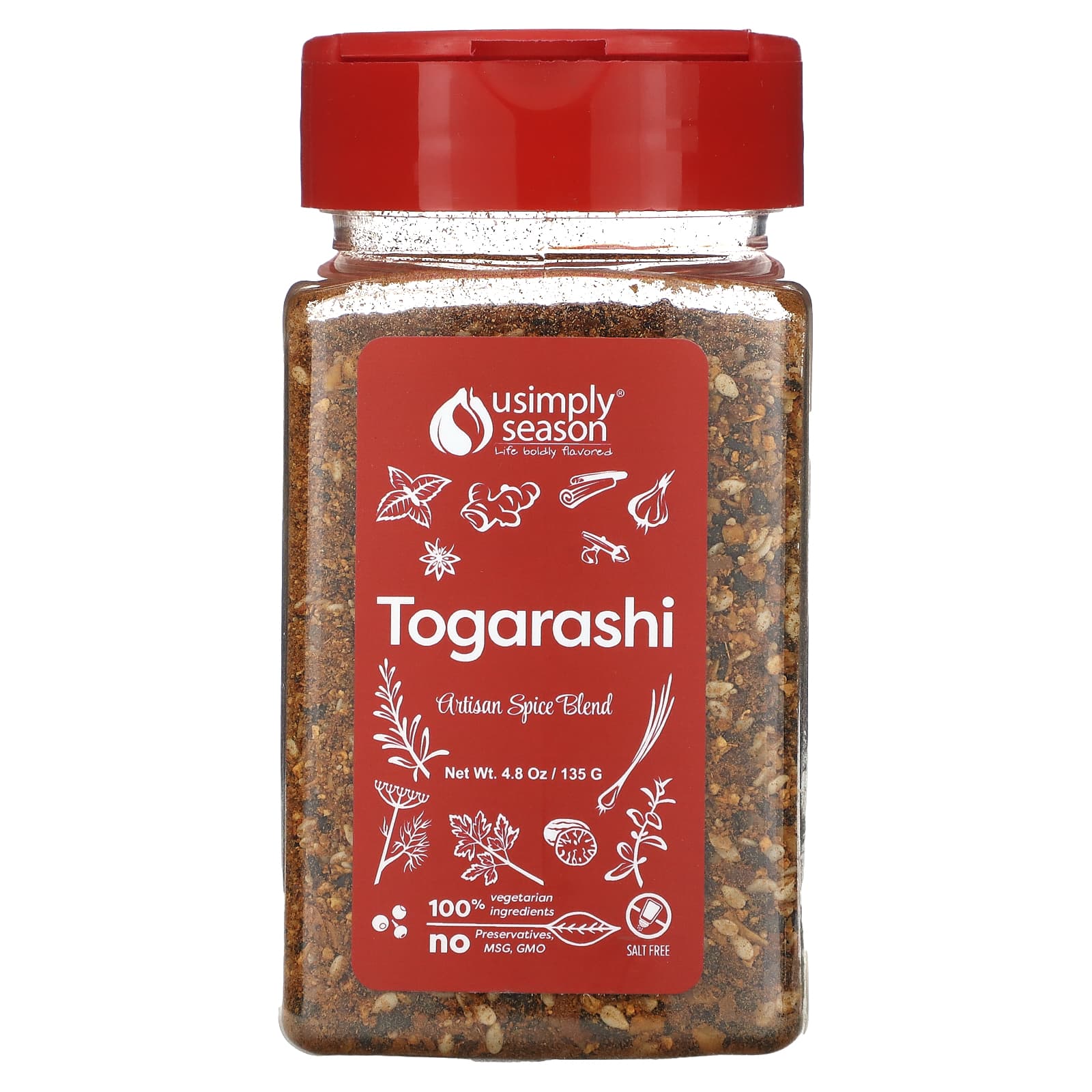 USimplySeason-Artisan Spice Blend-Togarashi-4.8 oz (135 g)