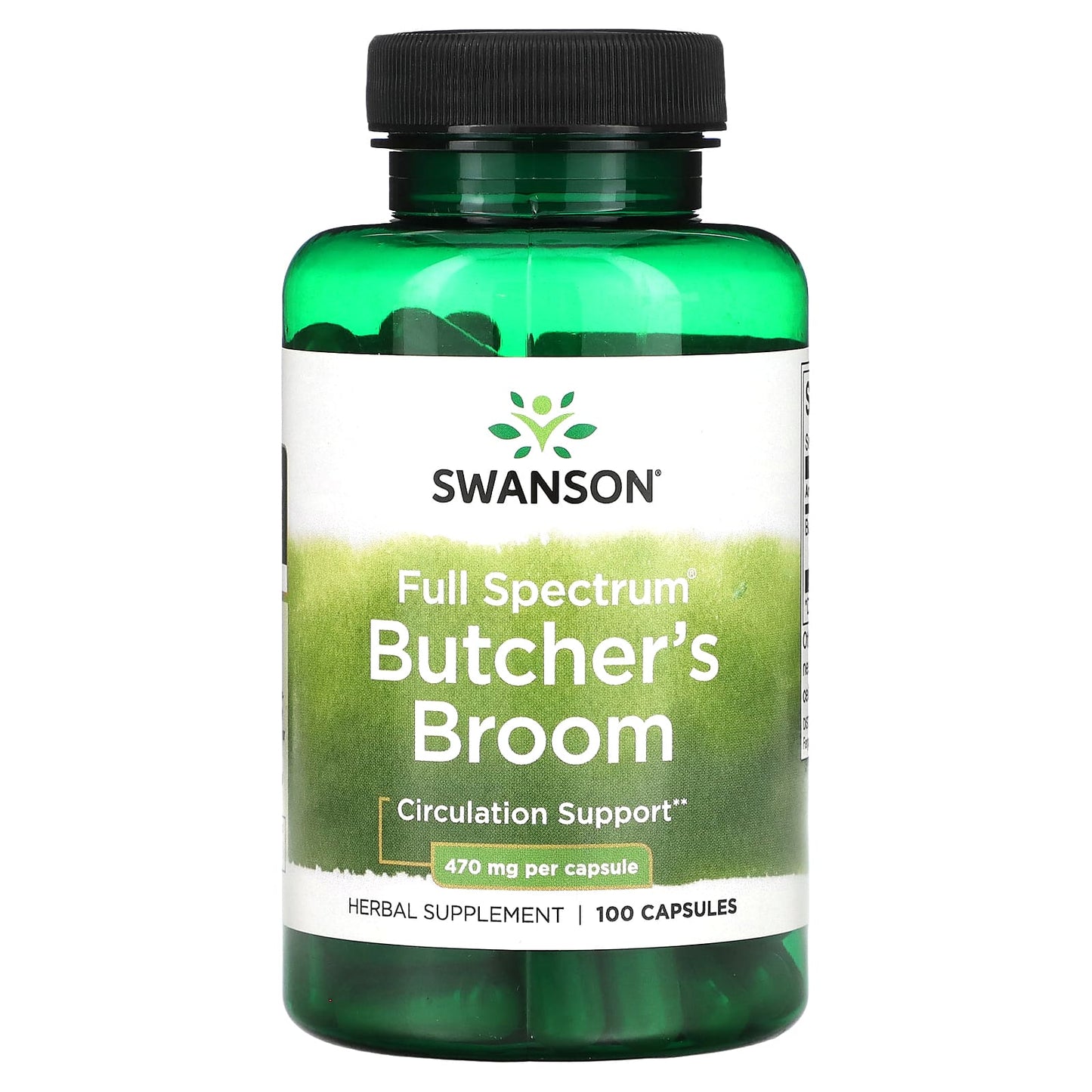 Swanson-Full Spectrum Butcher's Broom-470 mg-100 Capsules