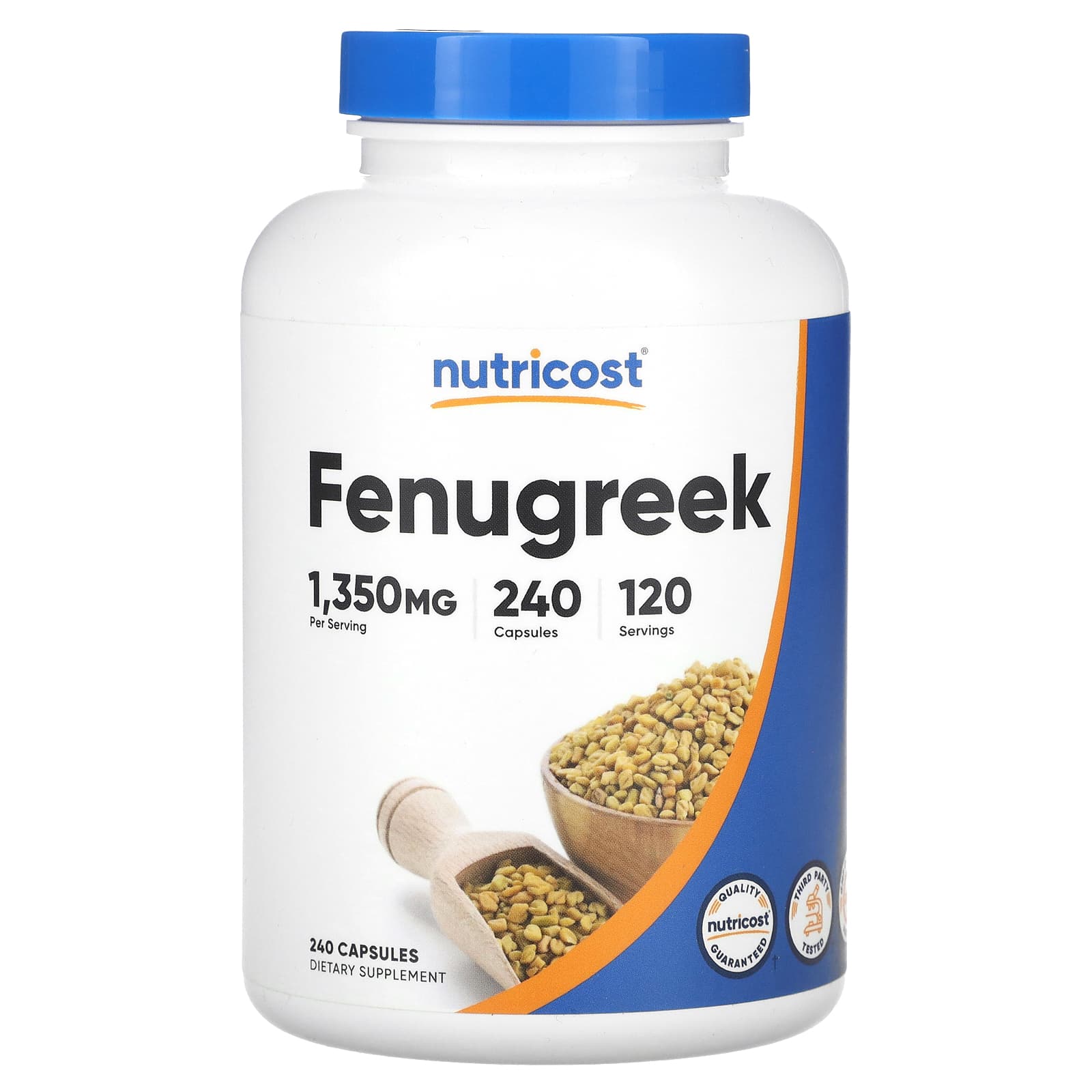 Nutricost-Fenugreek-1,350 mg-240 Capsules (675 mg per Capsule)