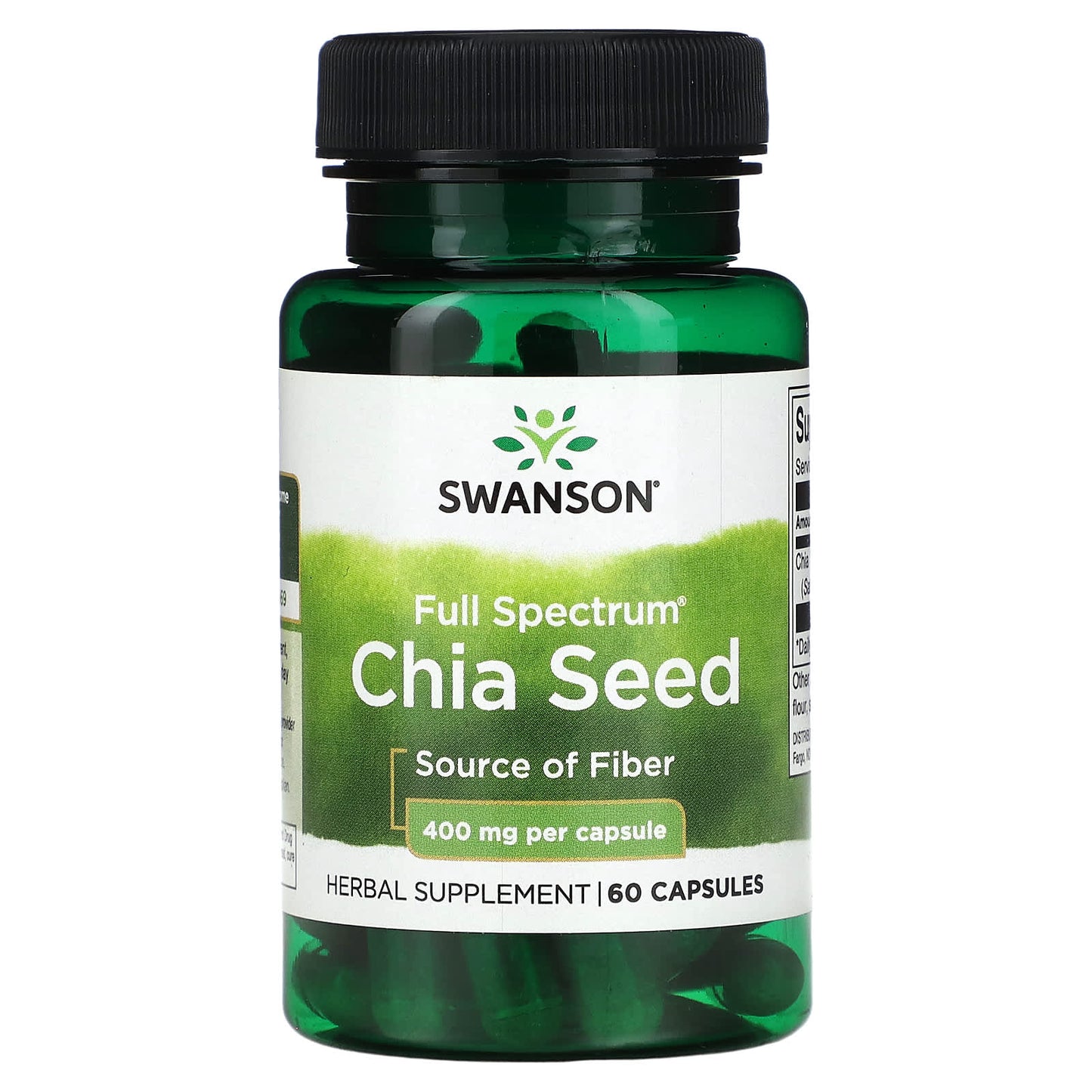 Swanson-Full Spectrum Chia Seed-400 mg-60 Capsules