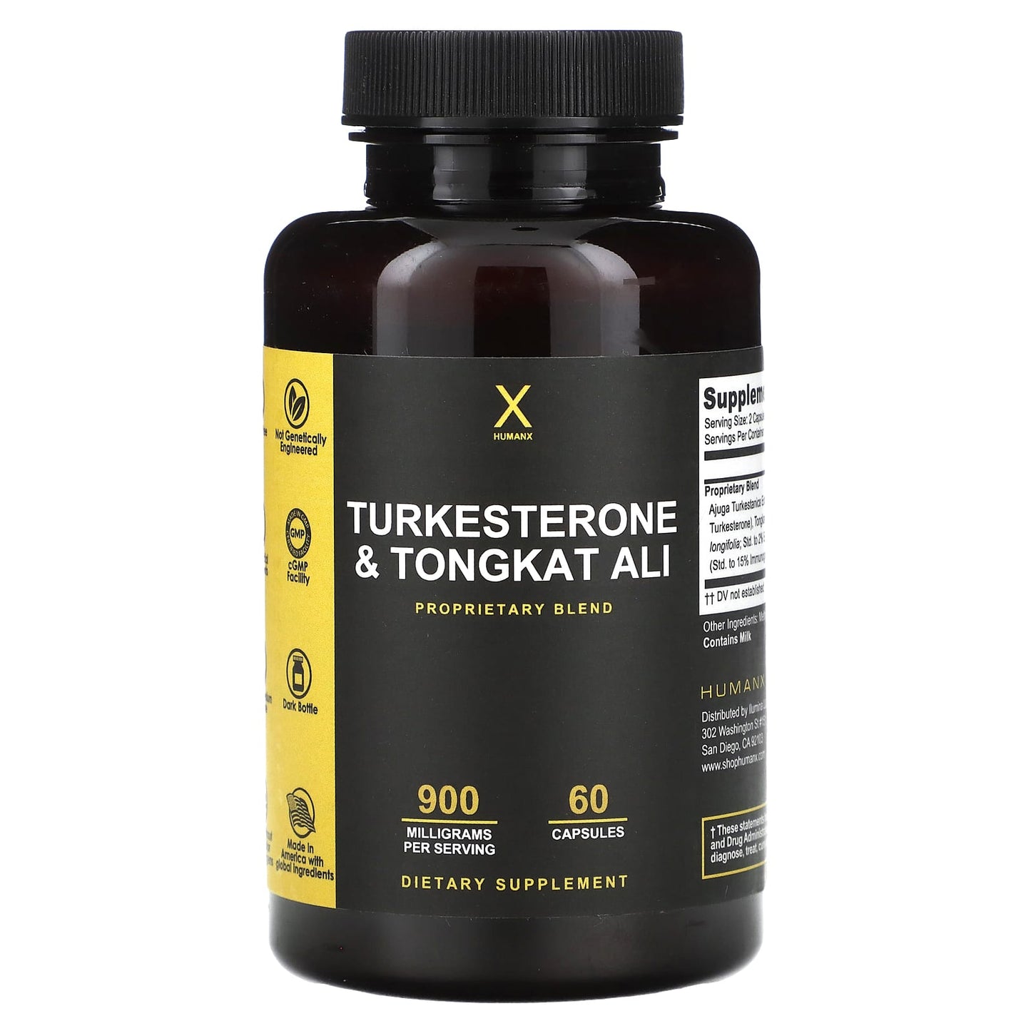 Humanx-Turkesterone & Tongkat Ali-900 mg-60 Capsules (450 mg per Capsule)