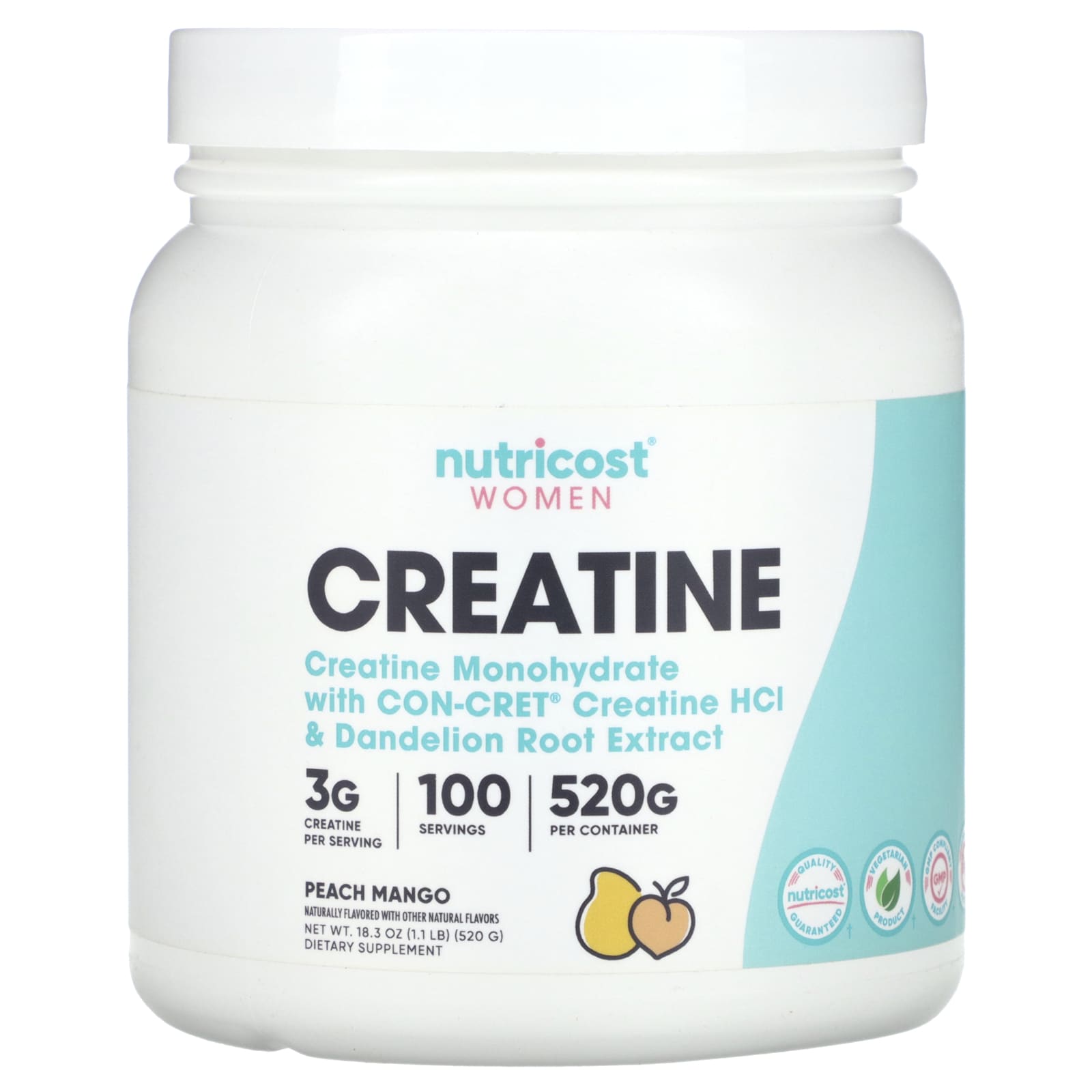 Nutricost-Women-Creatine-Peach Mango-1.1 lb (520 g)