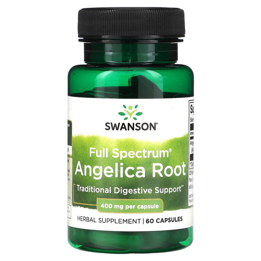 Swanson-Full Spectrum Angelica Root-400 mg-60 Capsules