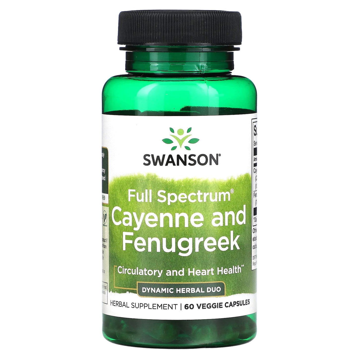 Swanson-Full Spectrum Cayenne and Fenugreek-60 Veggie Capsules