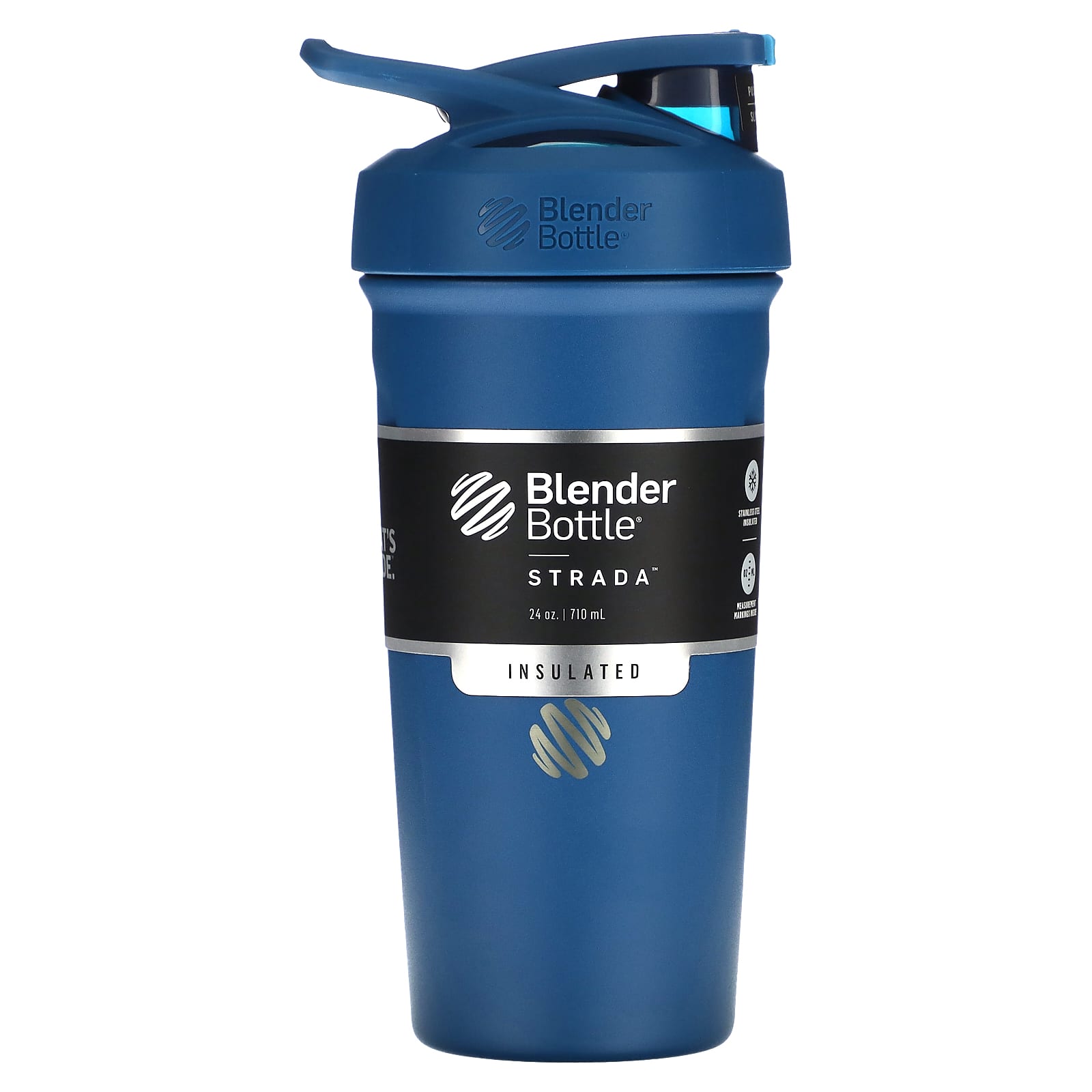 Blender Bottle-Strada-Insulated Stainless Steel-Ocean Blue-24 oz (710 ml)