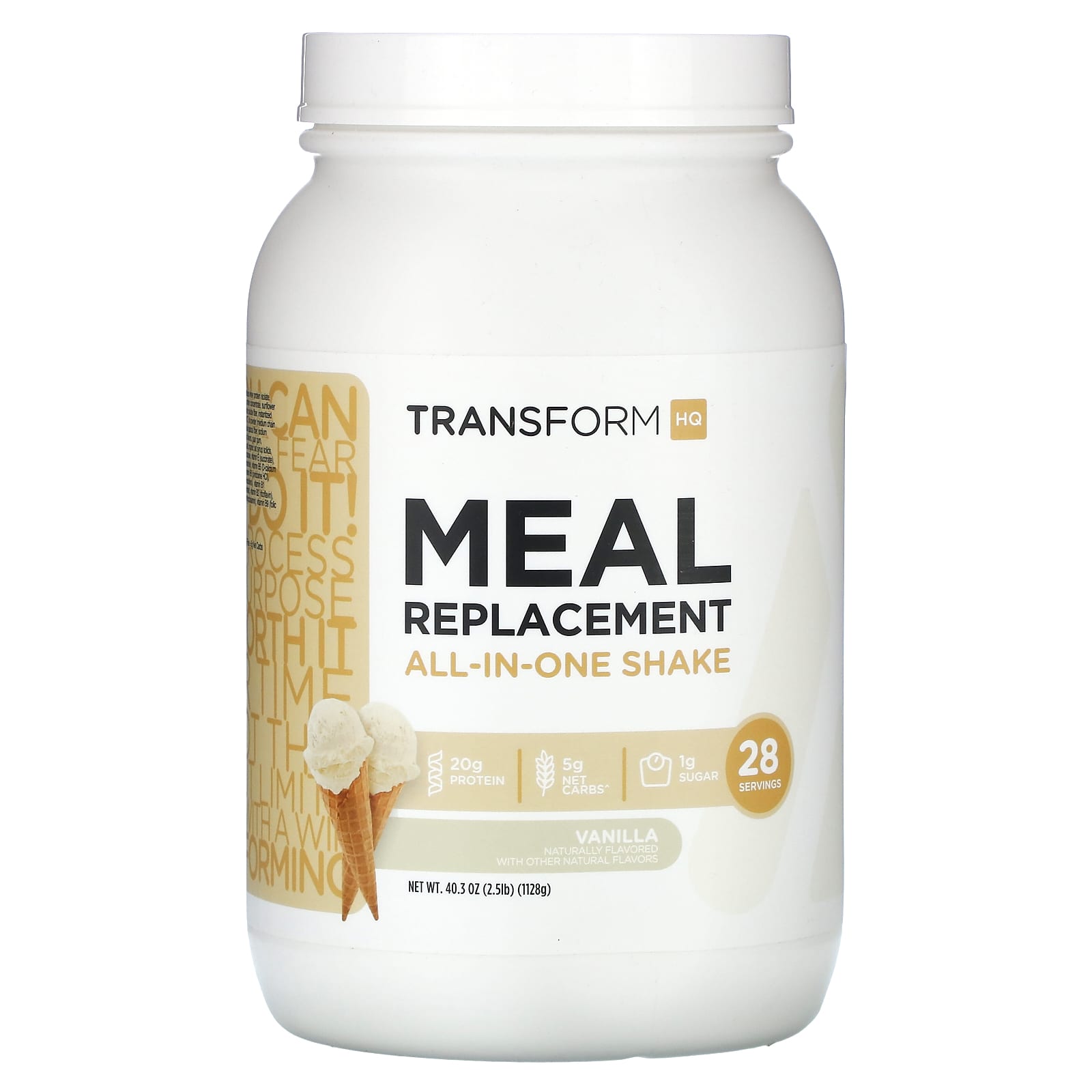 TransformHQ-Meal Replacement-All-in-One Shake-Vanilla-2.5 lb 40.3 (1128 g)