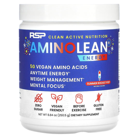 RSP Nutrition-AminoLean Energy-Summer Rocket Pop-8.84 oz (250.5 g)