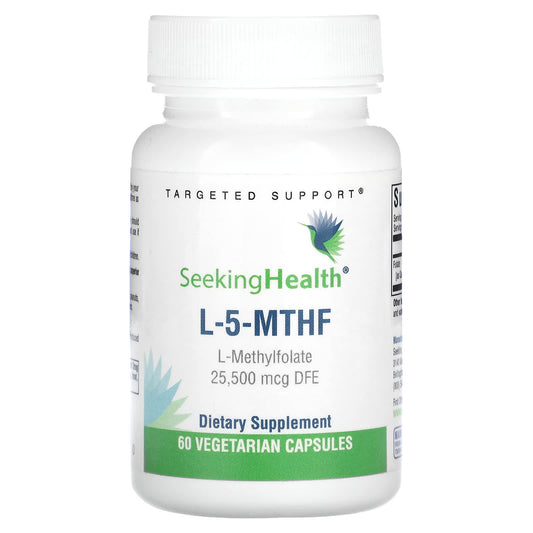 Seeking Health-L-5-MTHF-L-Methylfolate-25,500 mcg DFE-60 Vegetarian Capsules