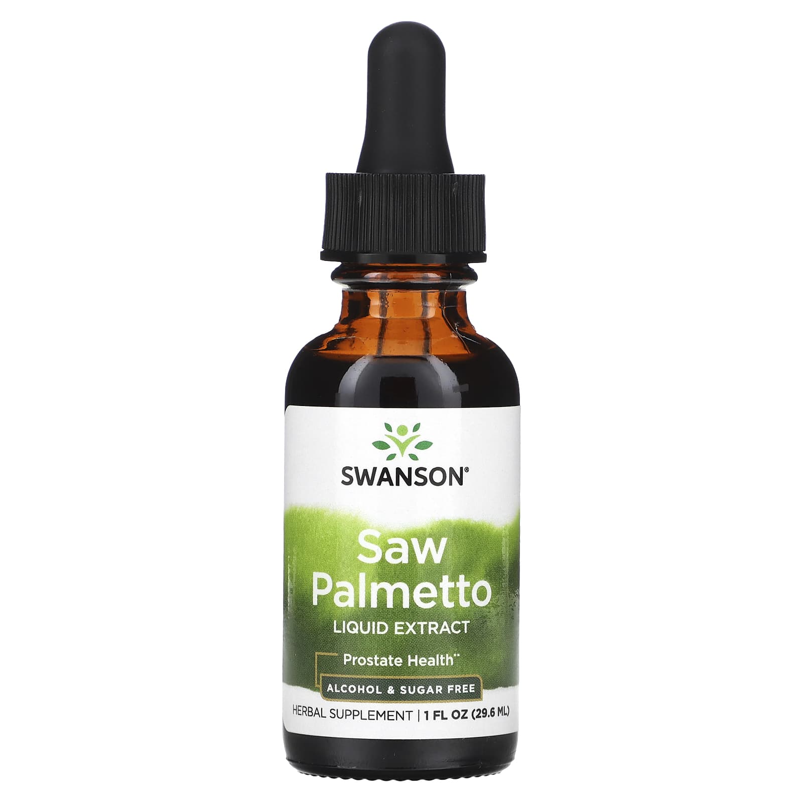 Swanson-Saw Palmetto Liquid Extract-Alcohol & Sugar Free-1 fl oz (29.6 ml)