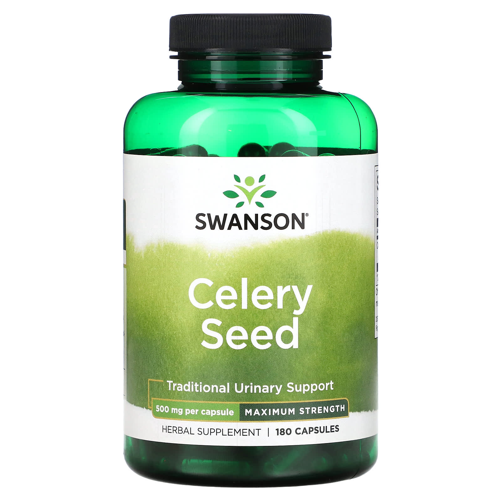 Swanson-Celery Seed-Maximum Strength-500 mg-180 Capsules