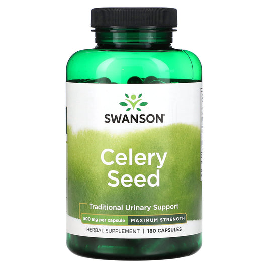 Swanson-Celery Seed-Maximum Strength-500 mg-180 Capsules