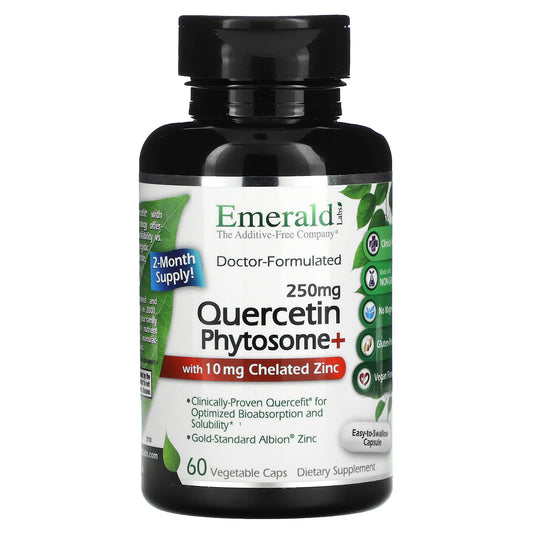 Emerald Laboratories-Quercetin Phytosome+-250 mg-60 Vegetable Caps