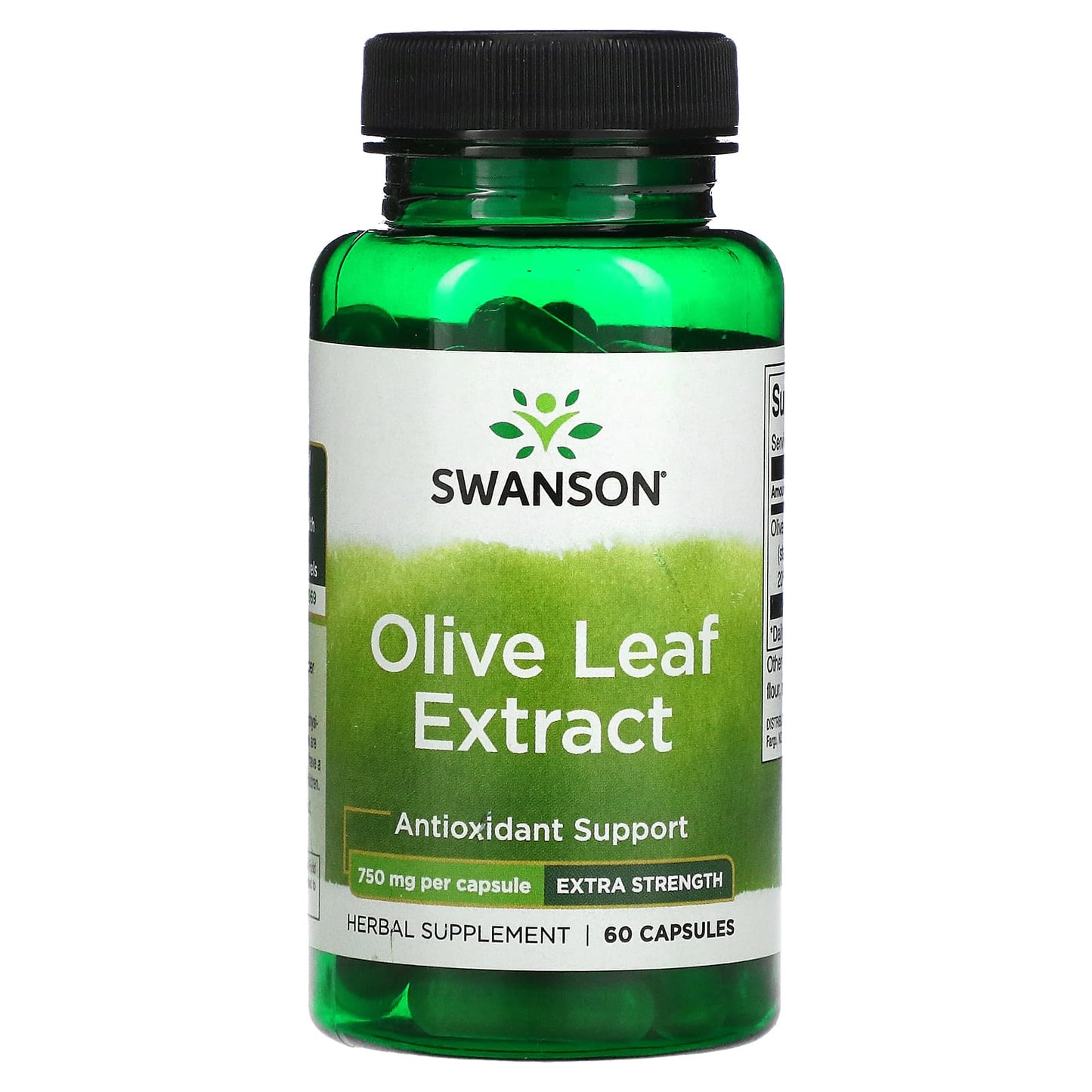 Swanson-Olive Leaf Extract-Extra Strength-750 mg-60 Capsules