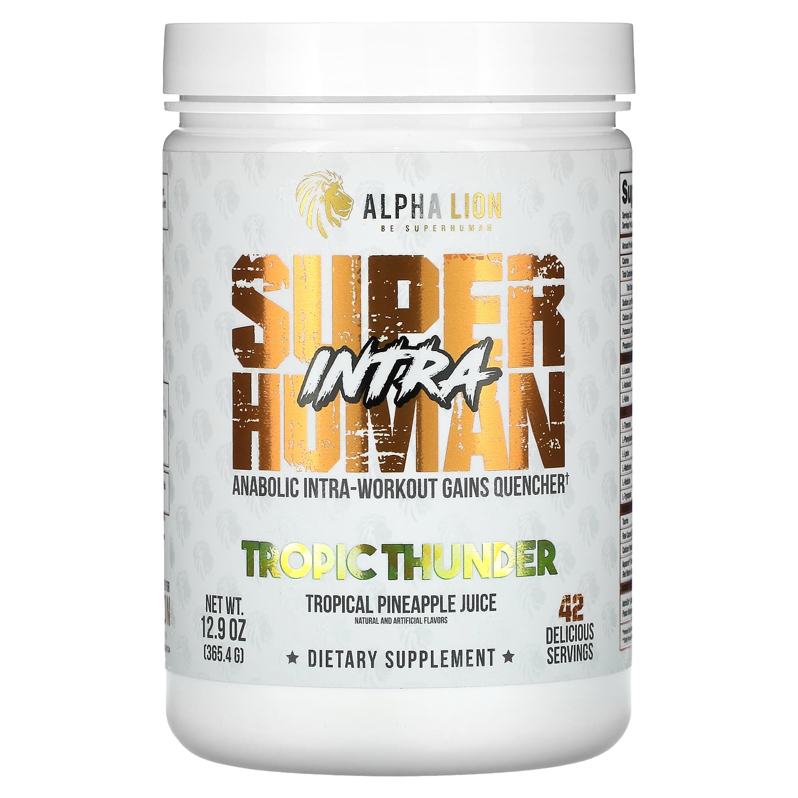 ALPHA LION-SuperHuman Intra-Tropic Thunder-Tropical Pineapple Juice-12.9 oz (365.4 g)