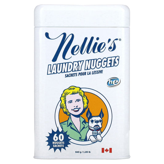 Nellie's-Laundry Nuggets-Unscented-60 Loads-1.85 lb (840 g)