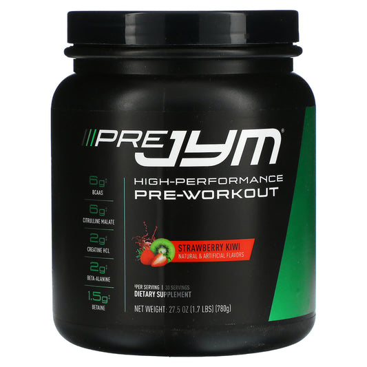 JYM Supplement Science-Pre JYM-High-Performance Pre-Workout-Strawberry Kiwi-1.7 lbs (780 g)