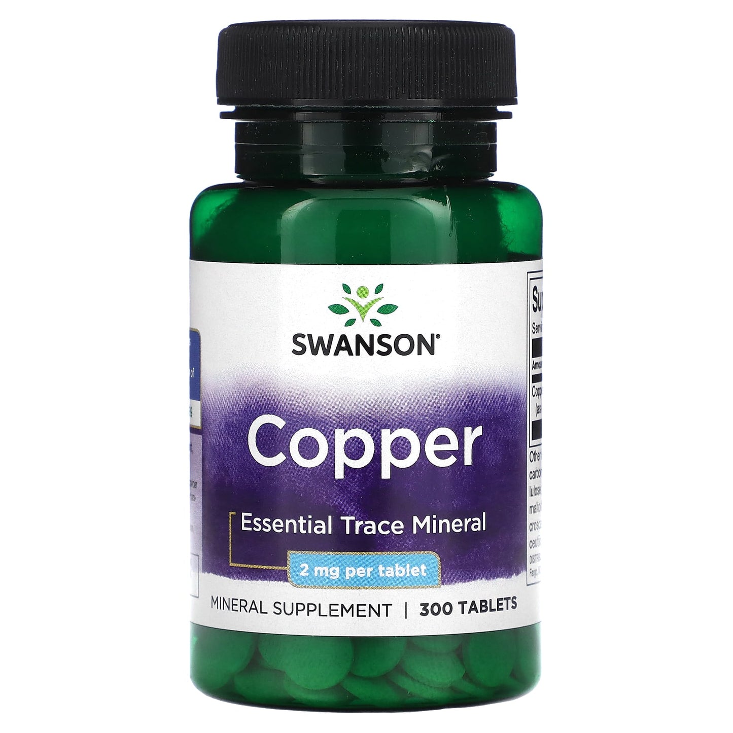 Swanson-Copper-2 mg-300 Tablets