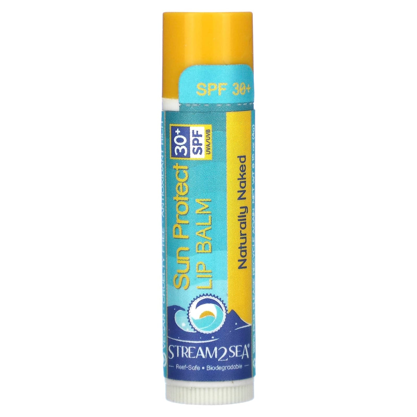 Stream2Sea-Sun Protect Lip Balm-SPF 30+-Naturally Naked-0.15 oz (4 g)