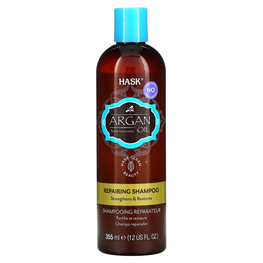 Hask Beauty-Argan Oil From Morocco-Repairing Shampoo-12 fl oz (355 ml)